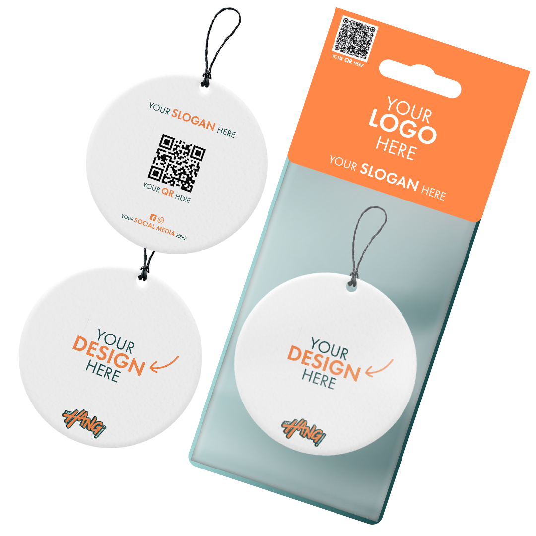 Add-on: Car Air Freshener Packaging with Customizable Header & Back Card