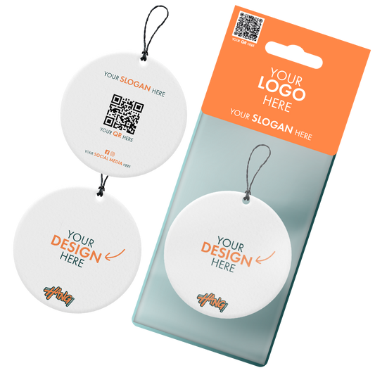 Add-on: Car Air Freshener Packaging with Customizable Header & Back Card